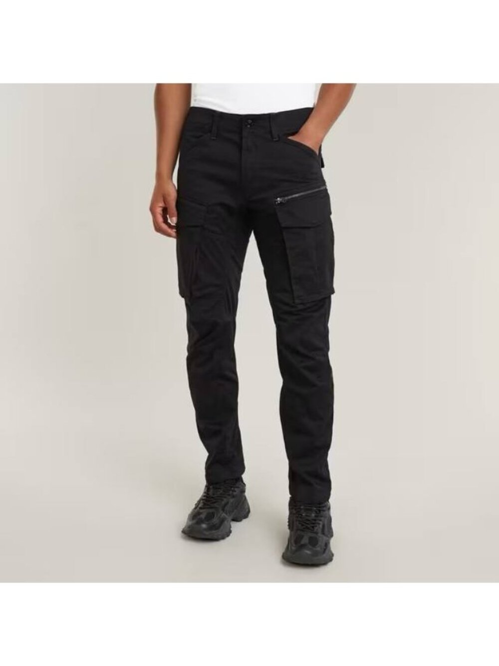 G-Star Raw Rovic Zip 3D Tapered Cargo Pants Mens 33 Black Cotton